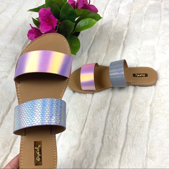 Iridescent lav /silver mermaid slide - Picture 4 of 7